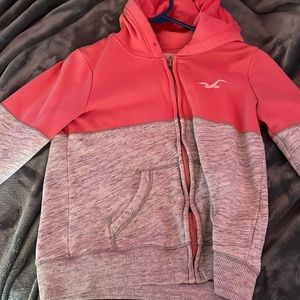 Pink/Gray Hollister Hoodie
